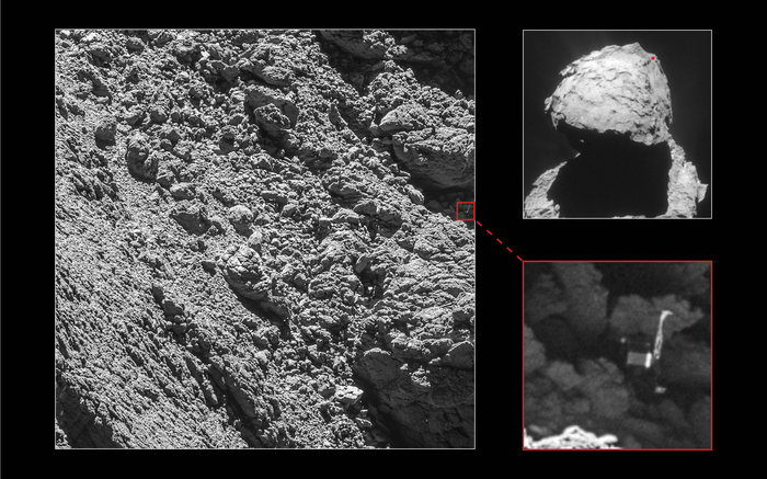 Philae lander on the comet